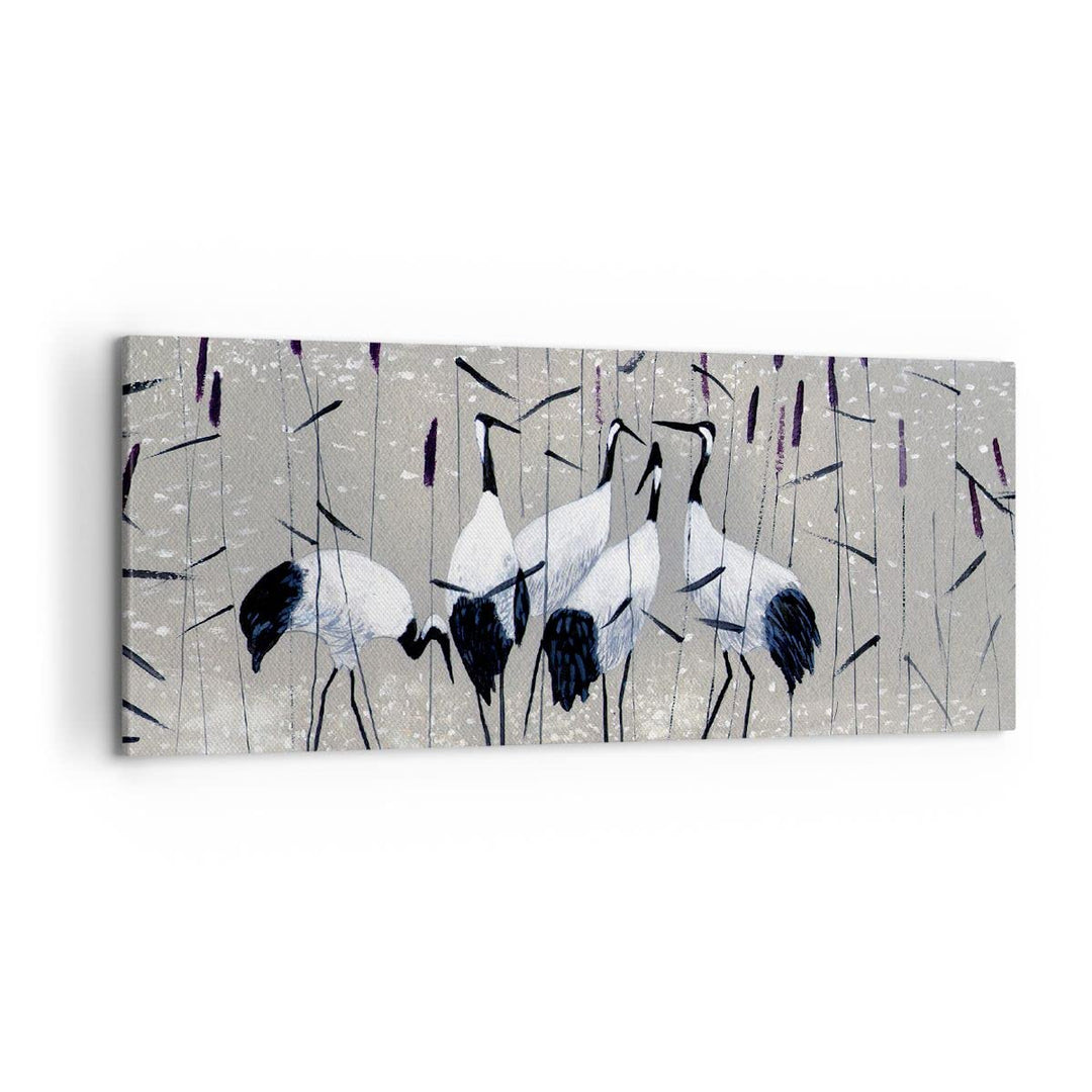 Wandbilder Dekoration Wohnzimmer Vogel Natur Wasser Panorama Bilder auf Leinwand 120x50cm Leinwandbi