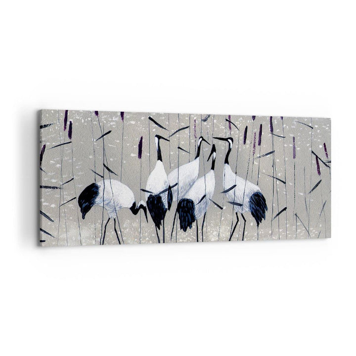 Wandbilder Dekoration Wohnzimmer Vogel Natur Wasser Panorama Bilder auf Leinwand 120x50cm Leinwandbi