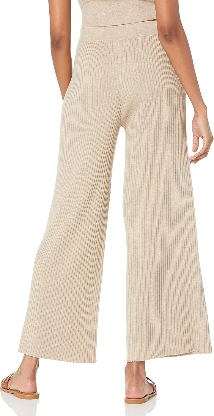 The Drop Damen Pants Catalina Pull-on Rib Sweater Pant XL Braun Meliert, XL Braun Meliert