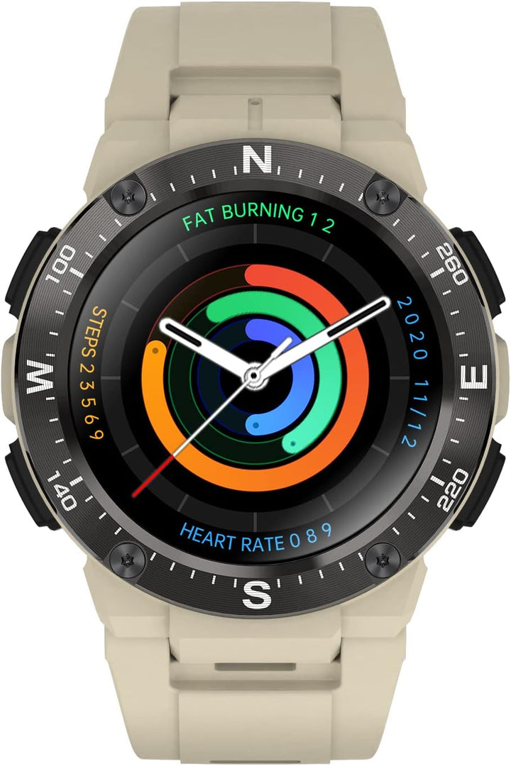 Bebinca Smartwatch Herren Sport 1.3" Freisprechanrufe tätigen und empfangen Bluetooth Mikrofon, Musi