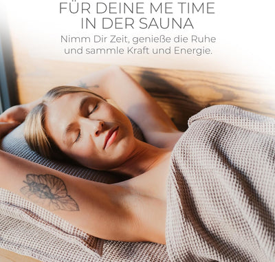 SAUNASOFA® von BADESOFA® | Extra bequeme Sauna-Matte mit Kissen | Einfacher Transport dank Tragegurt