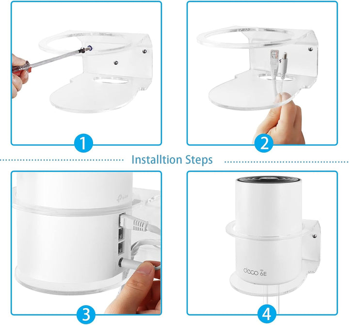 BECEMURU Wandhalterung Halter Stabilität Acryl Schutzhülle Router Schutz Kompatibel mit Deco X20/X25