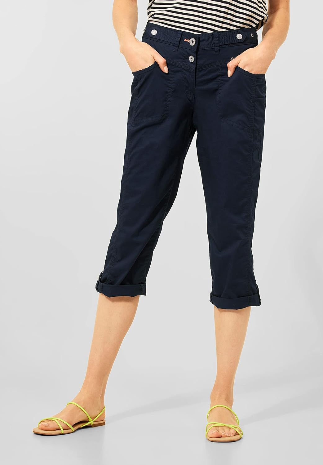 Cecil Damen 3/4 Sommerhose Casual 28W / 22L Deep Blue (Blau), 28W / 22L Deep Blue (Blau)