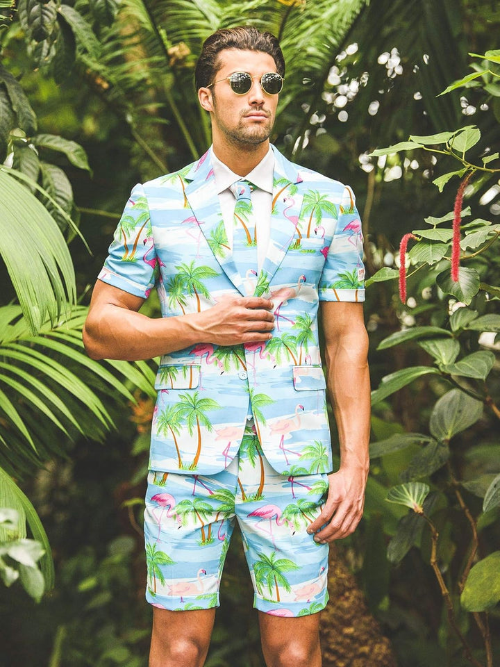 OppoSuits Herren Men Suit Business-Anzug Hosen-Set 46 Flaminguy, 46 Flaminguy