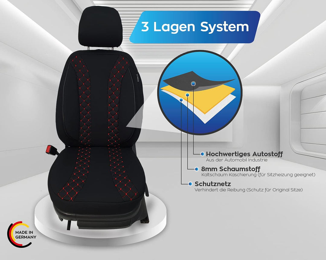 BREMER SITZBEZÜGE Mass Auto Schonbezüge kompatibel mit Hyundai Tucson NX4 Fahrer & Beifahrer Set ab