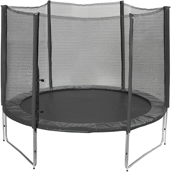 Trampolin Sicherheitsnetz Ersatznetz (für Trampolingestell 366cm mit 8 Stangen, Schwarz/Schwarz) 366