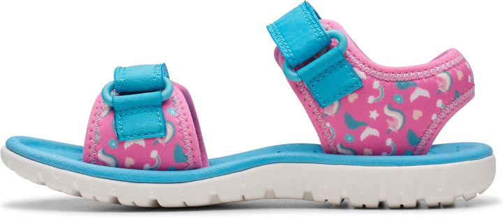 Clarks Mädchen Surfingtide KSandale 29 EU Knallpink Hot Pink, 29 EU Knallpink Hot Pink
