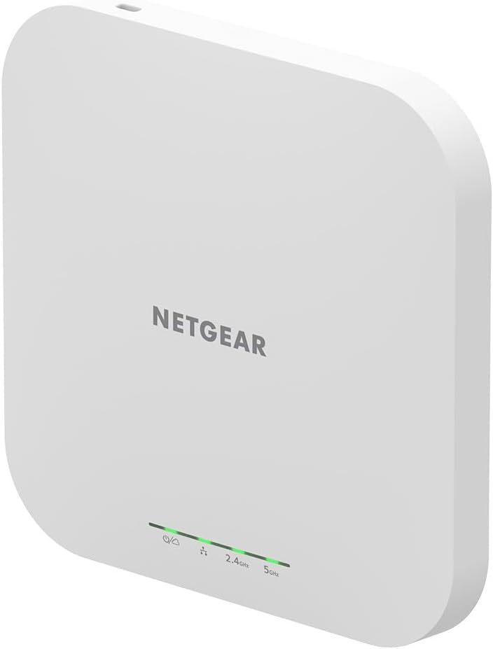 NETGEAR WAX610 WLAN Access Point PoE WiFi 6 (AX1800 Speed Dual-Band Mesh, WPA3, 802.11ax, 2.5G LAN,