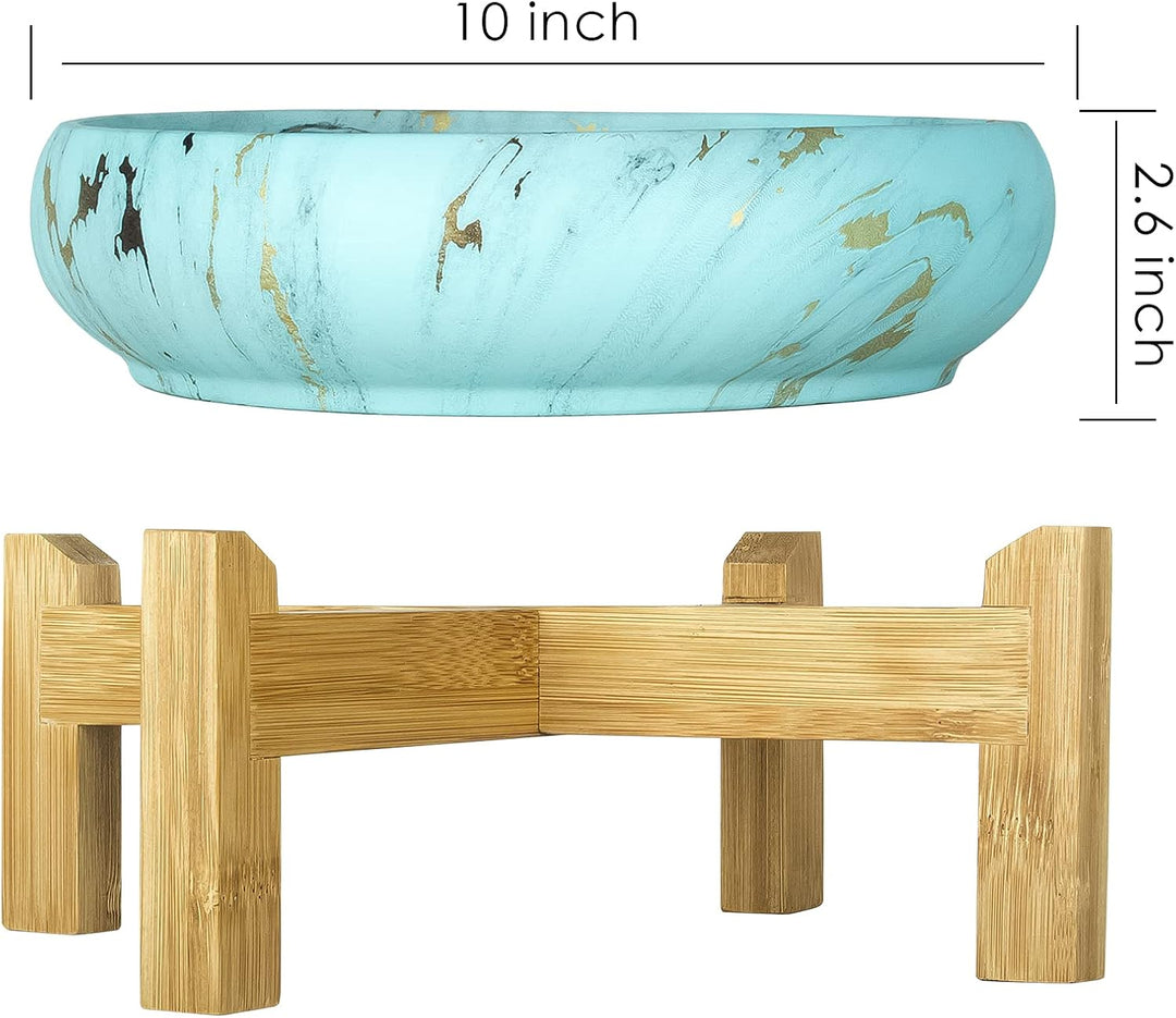 ARTKETTY Sukkulentententopf, grosser Sukkulenten-Übertopf mit Ständer, 25,4 cm Keramik-Bonsaischale