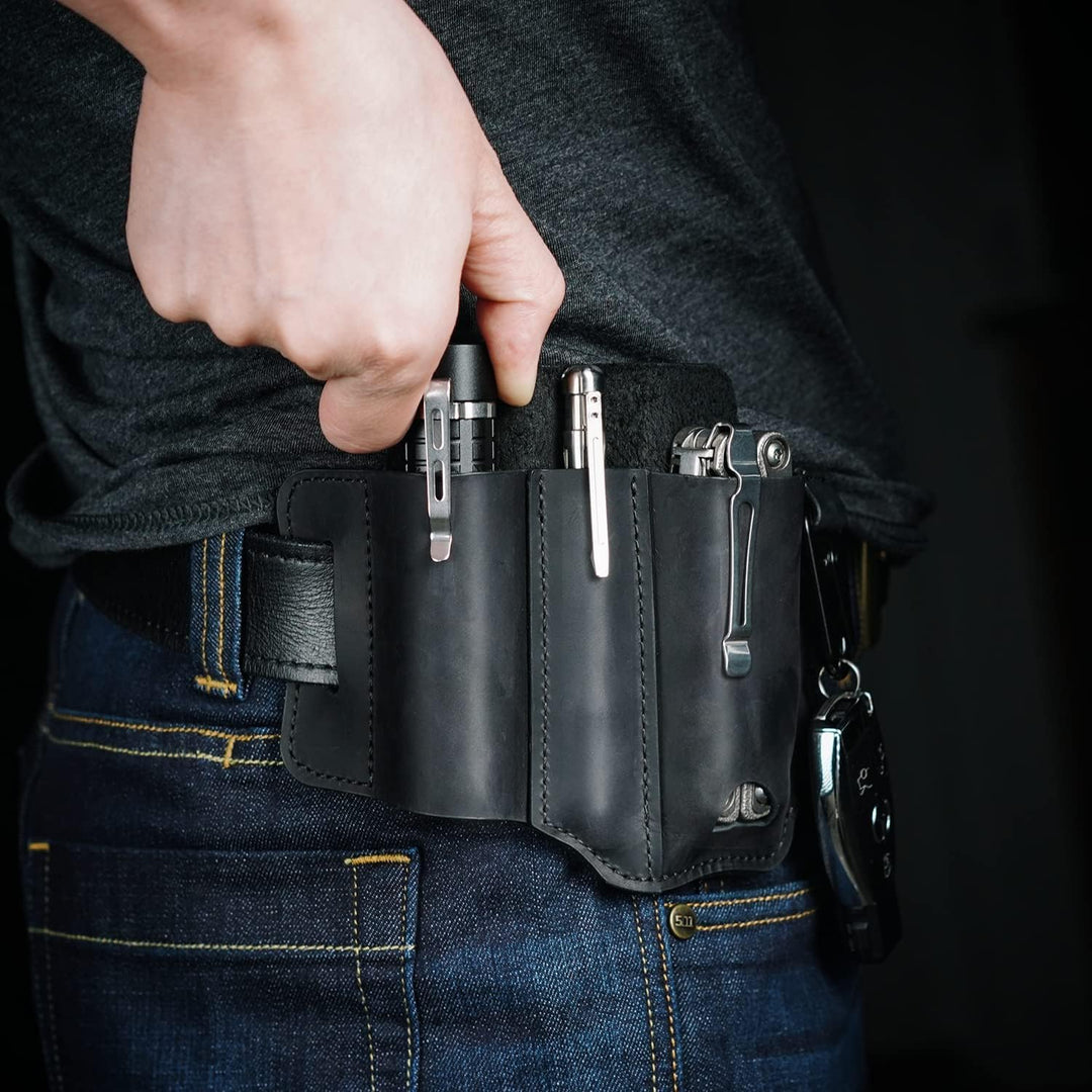 VIPERADE PJ29 EDC Lederscheide, Multitoolscheide/Werkzeuge Holster/Messergürtelscheide/Taschenlampen