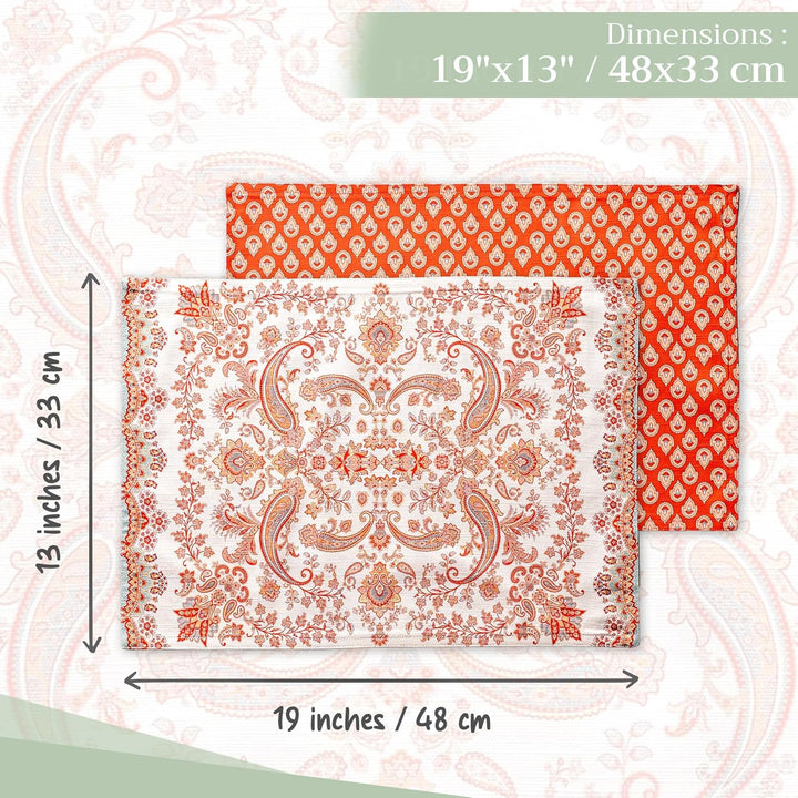 Maison d' Hermine Tischsets, 100% Baumwolle Set mit 4, 33cm x 48cm Tischset für Abendessen, dekorati