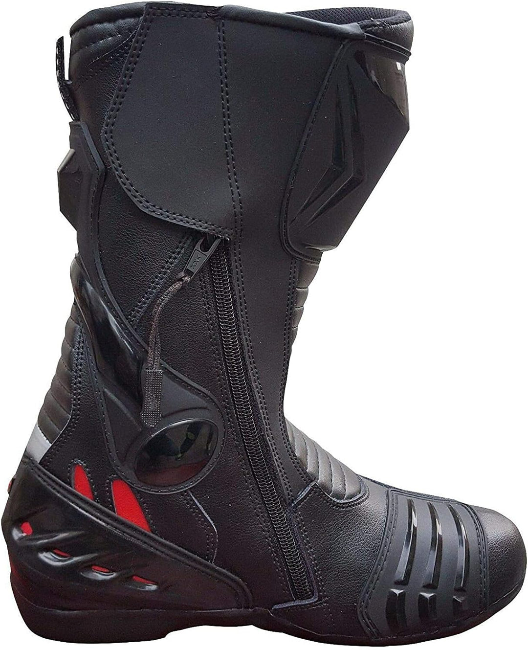 BI ESSE - Stiefel Motorradstiefel Modell Sport Rennstrecke Leder Professionelle Atmungsaktiv Schwarz