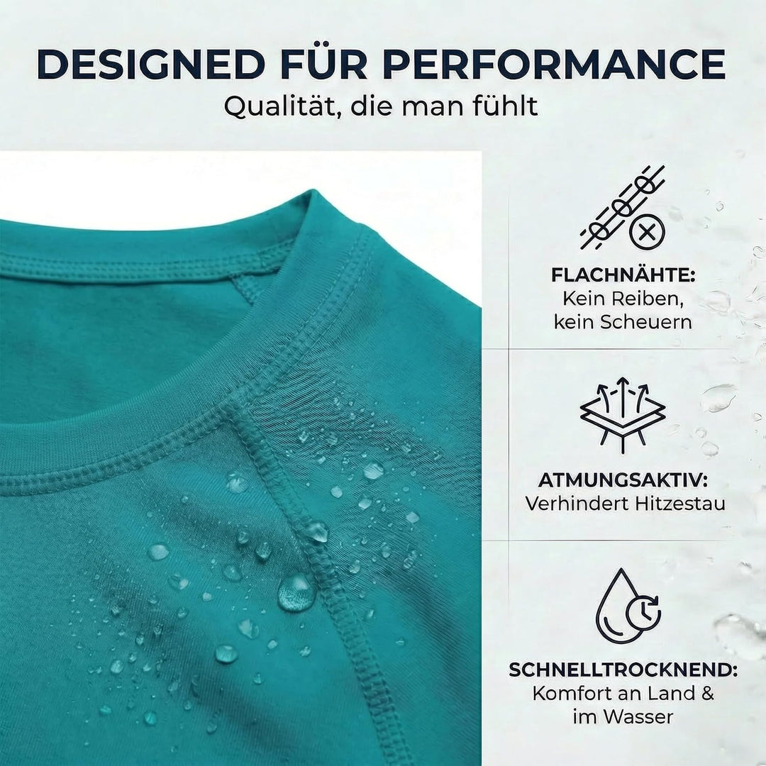 iQ-UV Sportshirt Damen Langarm – Elastisches UV Shirt für Damen für Wasser & Sport – Rash Guard mit