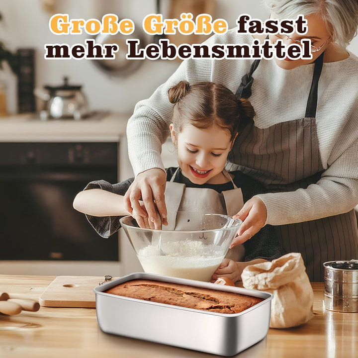 Joyfair Brotbackform, 31,2cm Edelstahl Gross Kastenform Brotform, 7,5cm Tiefe Backform Rechteckig To