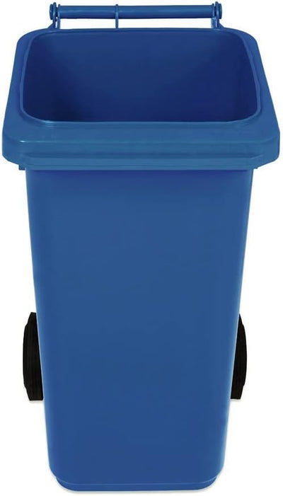 JESTIC Mülltonne Abfalltonne Reststofftonne 120L laufruhige Vollgummi-Räder NEU (blau) 120 Litros bl