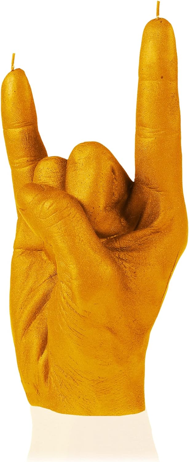 Candellana Hand RCK Kerze - Hand Figur - Coole Deko - Gothic Deko - Grunge Deko Kerze - Heavy Metal