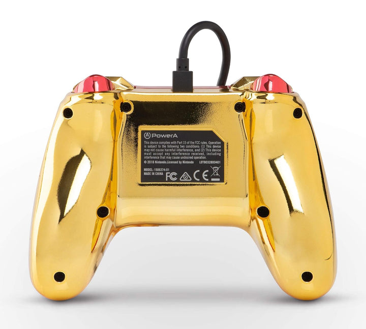PowerA Erweiterter kabelgebundener -Controller für Nintendo Switch Chrome Samus Wired Single, Chrome