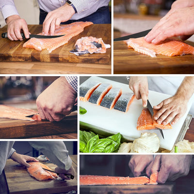 Gonex Filetiermesser Fisch Angelmesser Fischmesser Ausbeinmesser, Scharfe Edelstahlklinge & Rutschfe