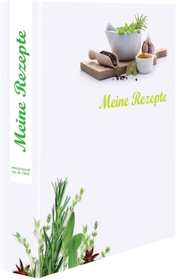 PRICARO Rezeptordner mit Rezeptblock "Gewürze", A5