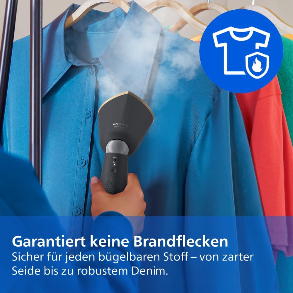 Philips Dampfglätter 5000-Serie – 35 Sekunden Aufheizen, kontinuierlicher Dampf, zwei Wassertanks, E