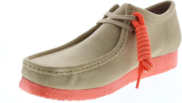 Clarks Herren Wallabee Mokassin 44 EU Light Tan Orange, 44 EU Light Tan Orange