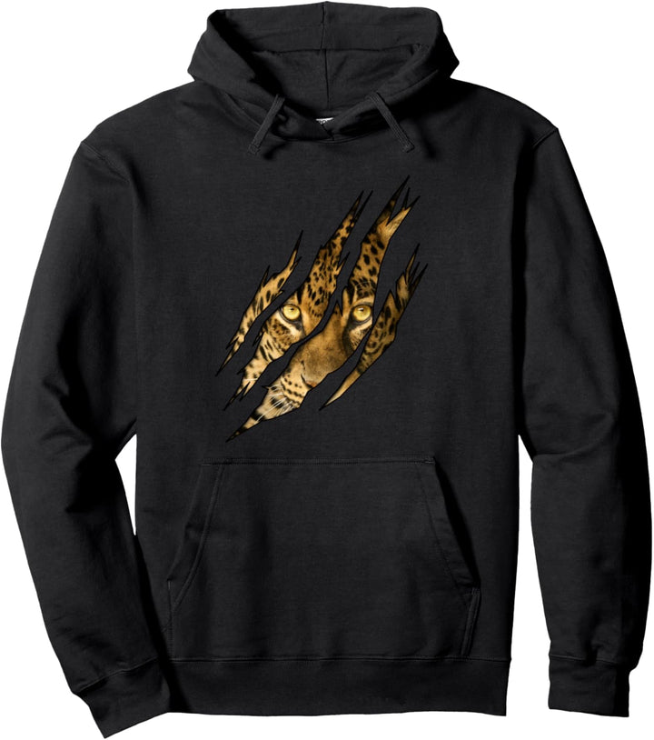 Leopard-Gepard-Tiger-Leopard-Gesichts-Löwe-Katze Pullover Hoodie
