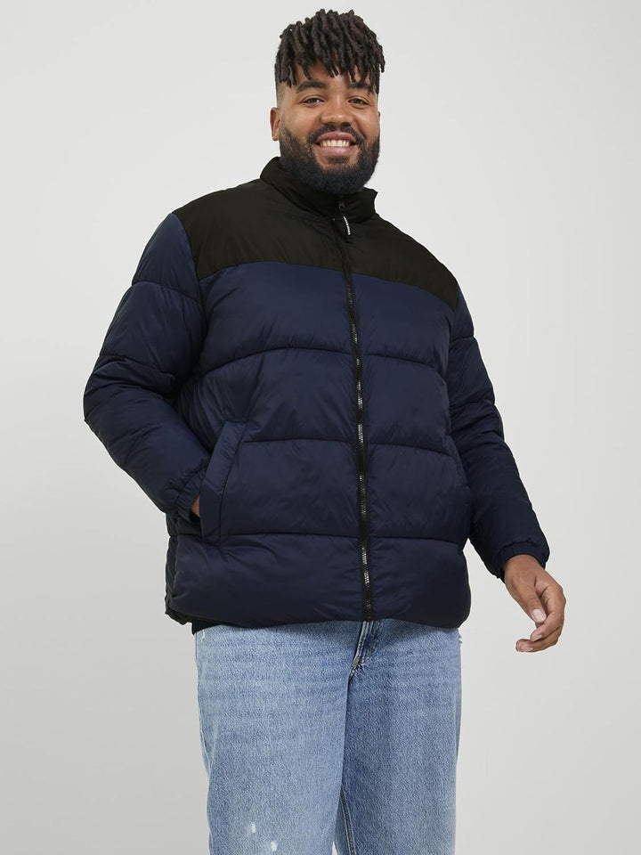 JACK & JONES Herren Jjetoby Puffer Collar Pls Pufferjacke 3XL Navy Blazer, 3XL Navy Blazer