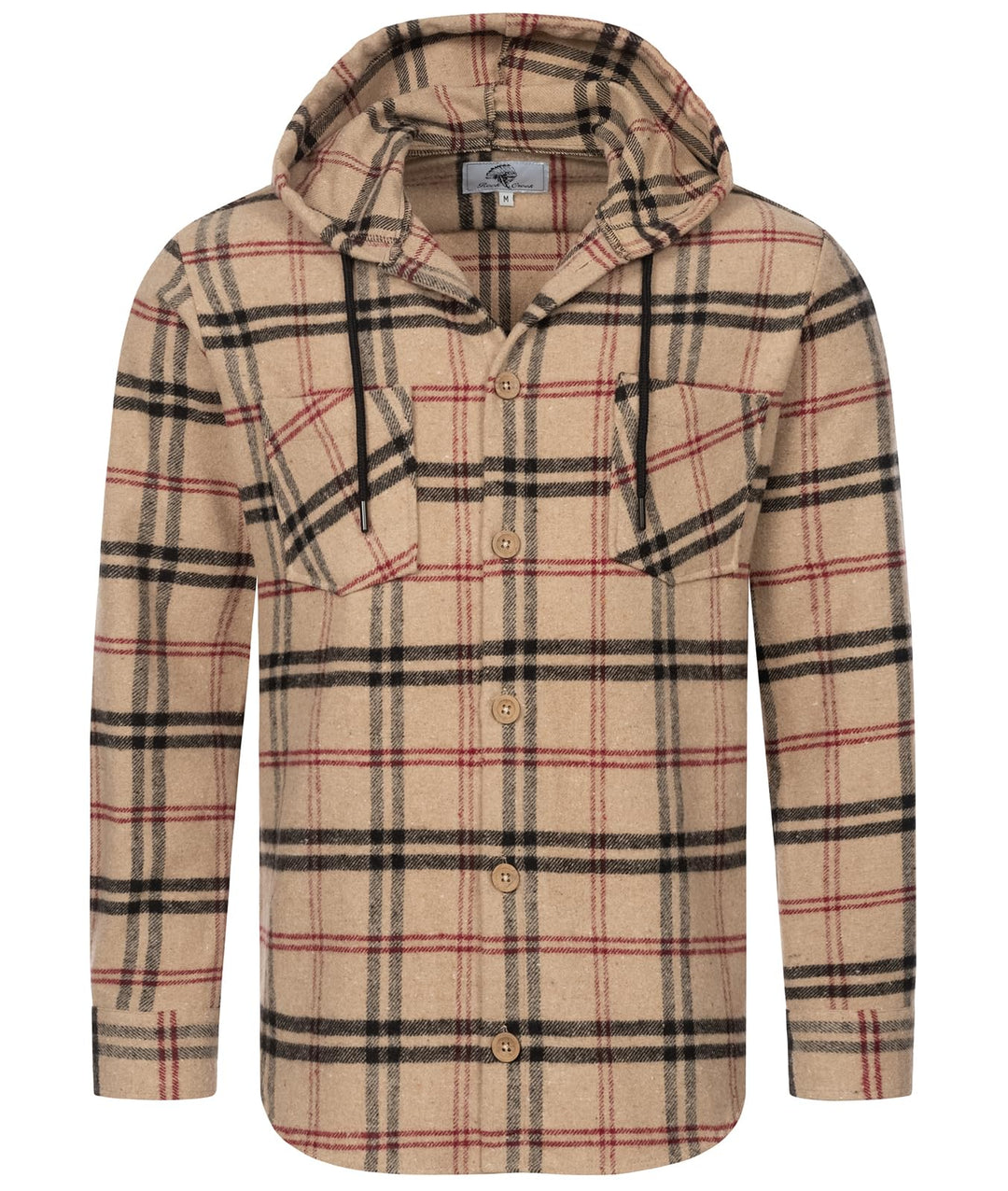 Rock Creek Herren Hemd Kariert Kapuzenhemd M65 S Beige - H334, S Beige - H334