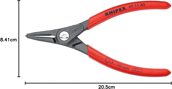 Knipex Präzisions-Sicherungsringzange für Aussenringe auf Wellen grau atramentiert, mit rutschhemmen