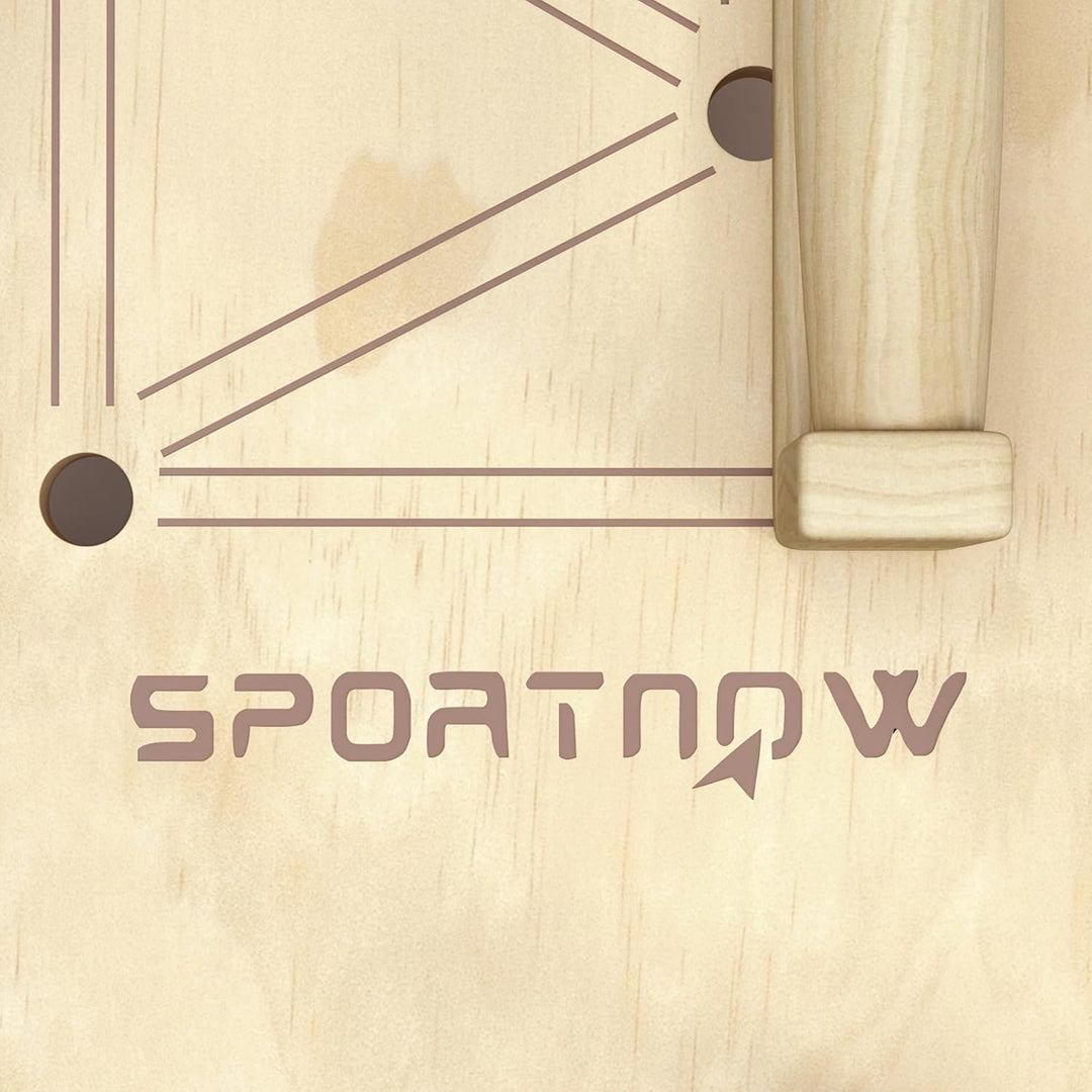 SPORTNOW Liegestützgriffe aus Holz Fitness Parallettes inkl. Widerstandsbänder, 11 Übungen, Push Up