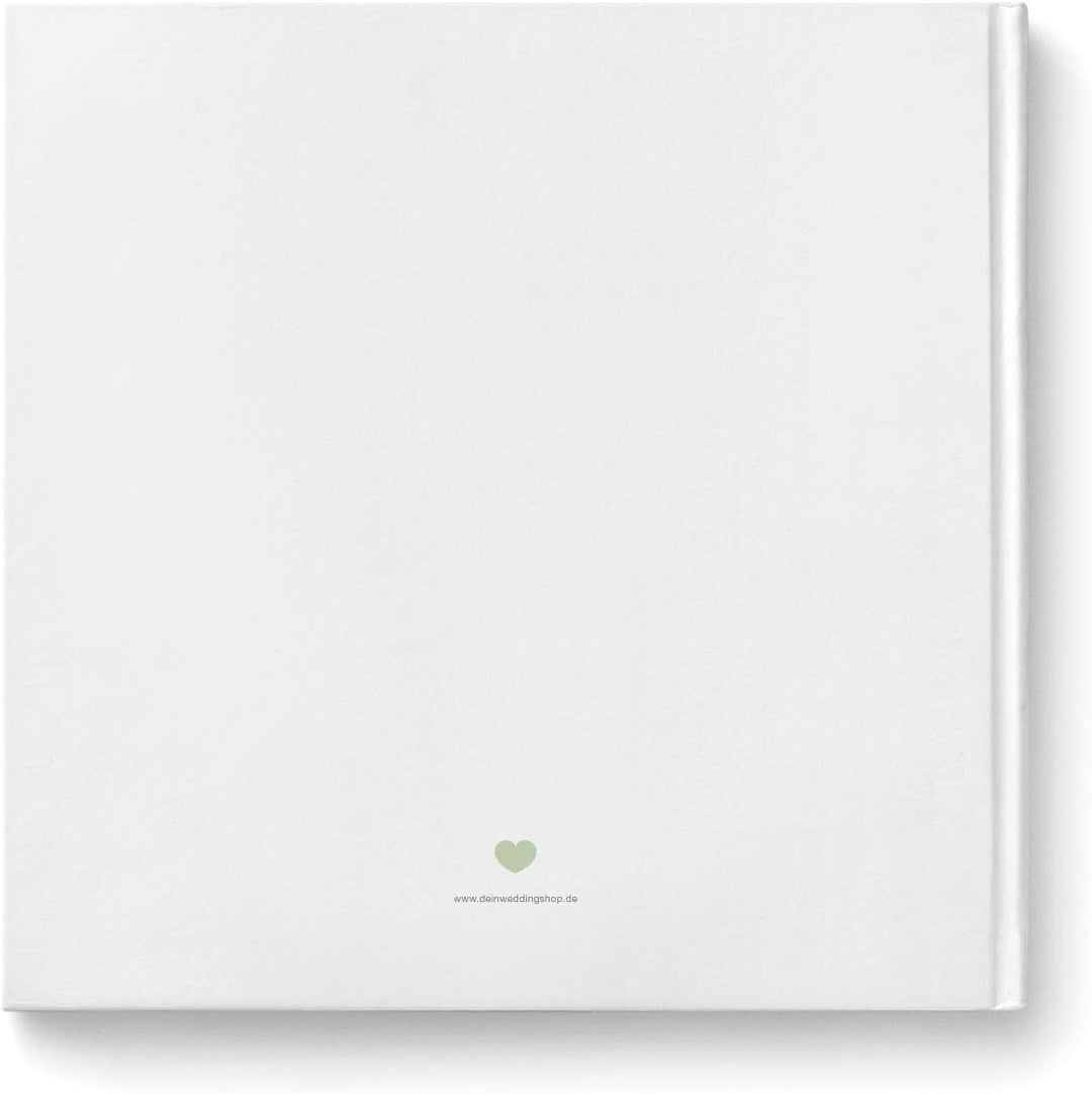 DeinWeddingshop Gästebuch Hochzeit - personalisiert - Hochzeitsgästebuch, Hardcover 21x21 cm (Inhalt