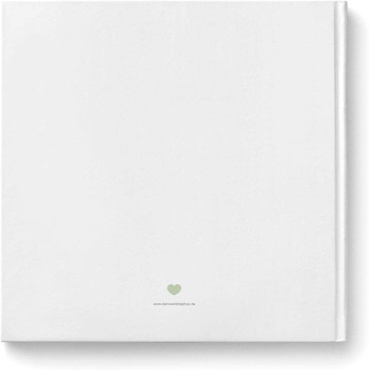 DeinWeddingshop Gästebuch Hochzeit - personalisiert - Hochzeitsgästebuch, Hardcover 21x21 cm (Inhalt