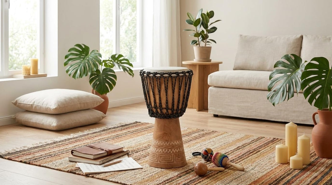Kamballa 838016 Djembe (45 cm, diameter 8) Höhe 45 cm, Drm. 8", Höhe 45 cm, Drm. 8"