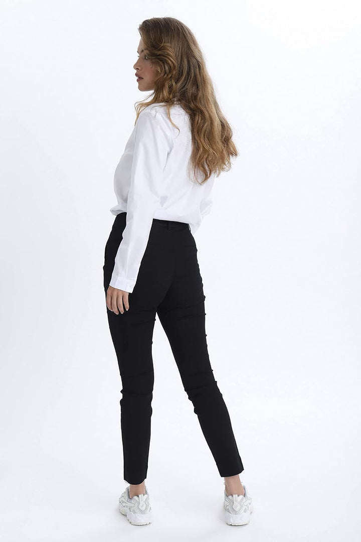KAFFE Casual Hose Kalea Damen Chino Hose Elegant Klassische Stoffhose 32 Black Deep, 32 Black Deep