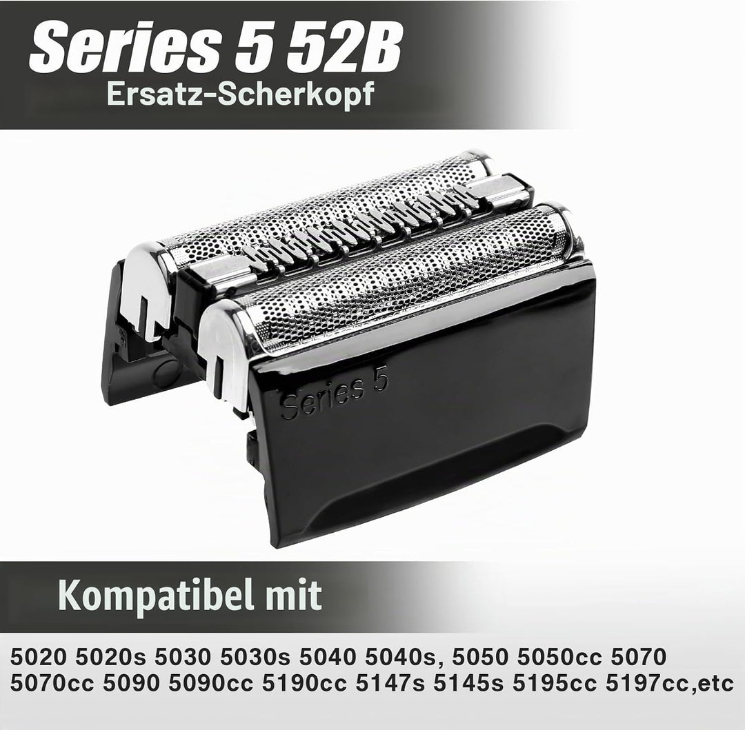 2 Stück Ersatz-Scherkopf Kompatibel mit Series 5, 52B Rasierköpfe Ersatzklingen Klingen Rasierkopf f