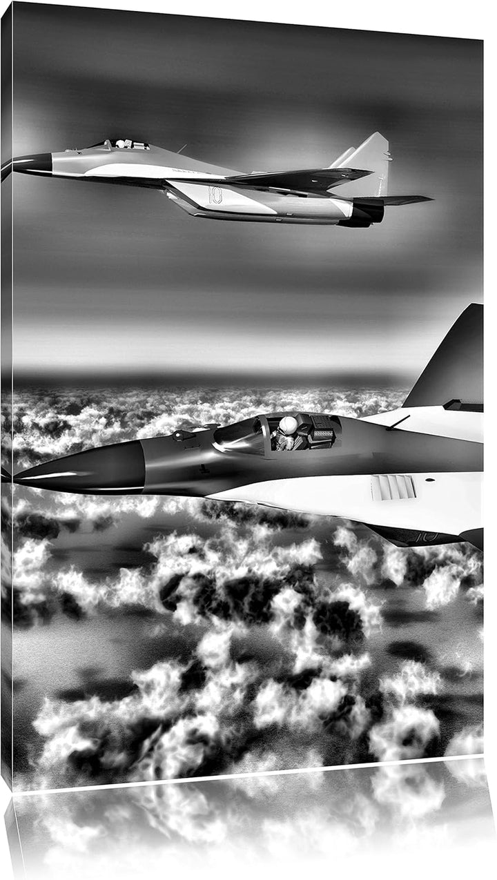 Pixxprint Kampfjets 100x70cm Leinwandbild Wandbild Kunstdruck, 100x70