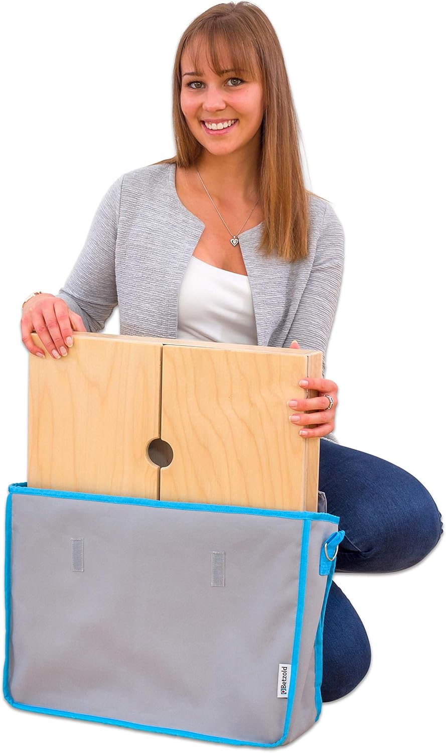 Betzold - Kamishibai-Tasche - Bildkartenständer Bildkarten-Aufbewahrung Grau, Grau