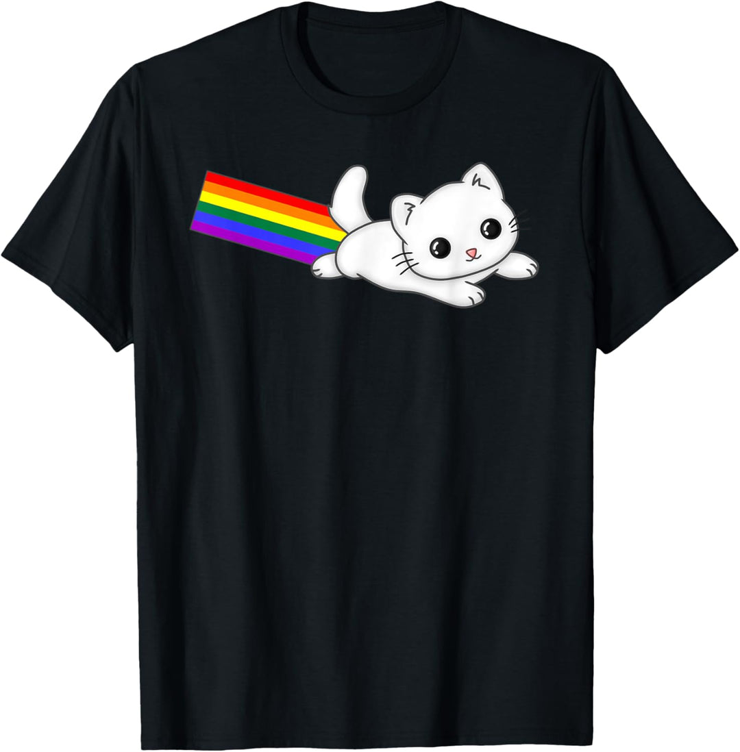 Regenbogen-Katzenflagge, niedlich, Kawaii, LGBT T-Shirt