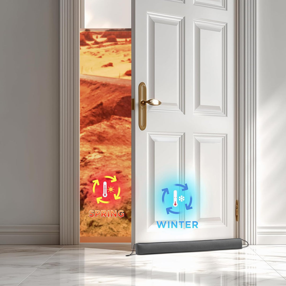 HBselect Zugluftstopper für Türen 122cm, Quader Türdichtung Unten, Zugluftstopper Windstopper Schutz