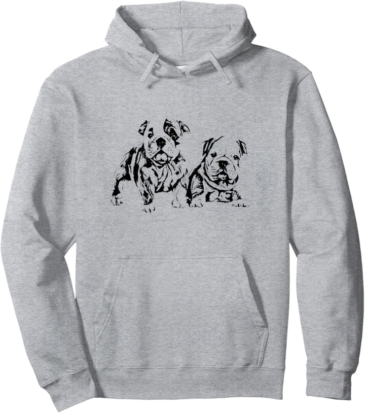 Englische Bulldogge, Haustierhunde, britische Bulldoggen Pullover Hoodie