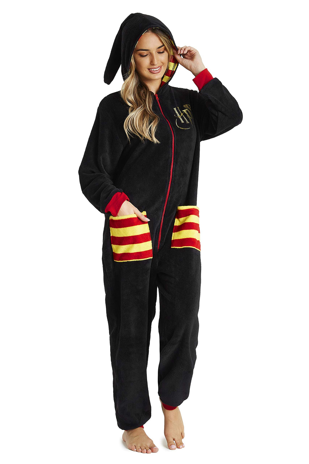 Harry Potter Jumpsuit, Overall Onesie Damen und Herren, Fleece Schlafoverall Einteiler, One Piece Ha