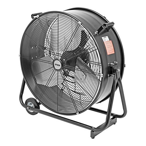 STIER Trommelventilator Bodenventilator, fahrbar, 330W, Ø600mm, Windmaschine, Industrieventilator, H