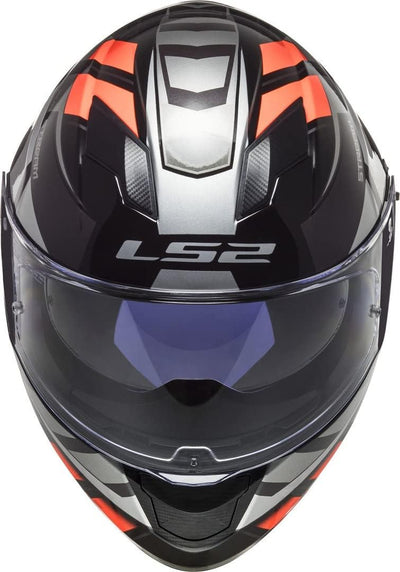 LS2 FF320 Stream Evo Loop Helm (Black/Orange,L (59/60)) L LOOP schwarz fluo orange, L LOOP schwarz f