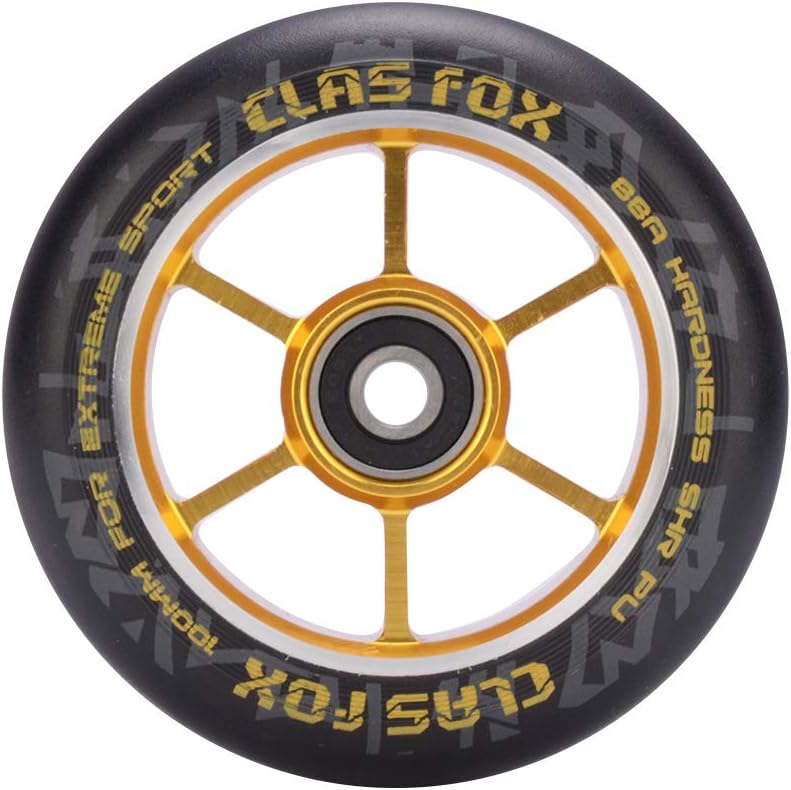 CLAS FOX Pro Stunt Scooter Rollen Roller Räder Wheels 100mm EIN Paar mit ABEC-9 Kugellager CNC Metal