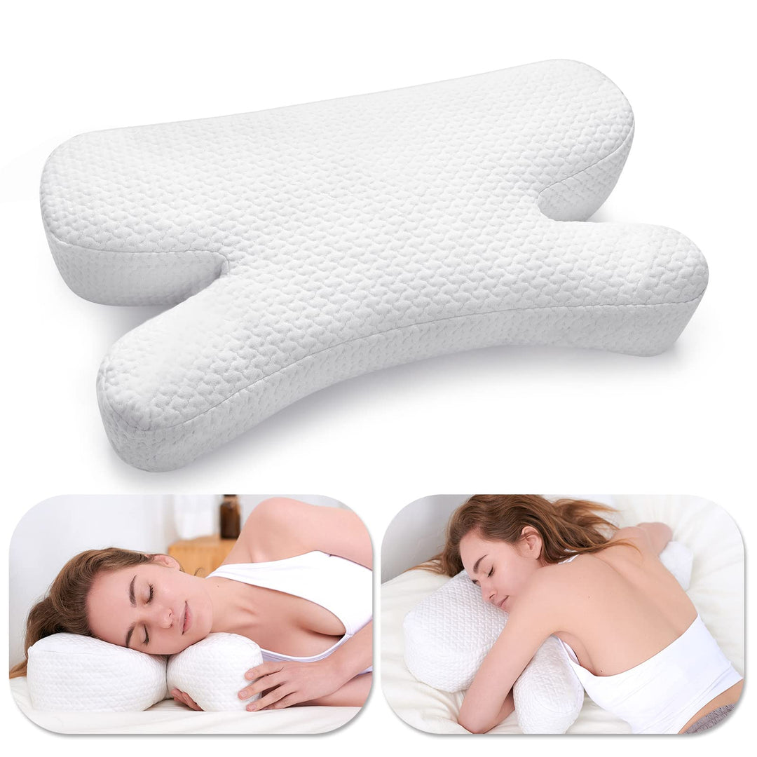CUZEP Anti Falten Kissen,Seitenschläferkissen Anti Aging,Memory Foam Kissen Nackenhörnchen Ergonomis