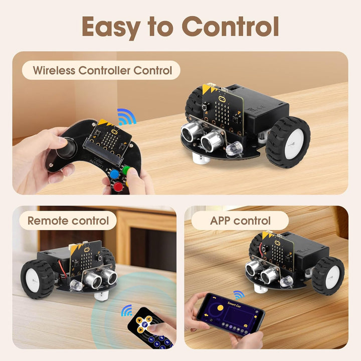ACEBOTT Roboter Bausatz für Kinder, Roboter Kinder mit BBC Micro:bit V2, Fernbedienung und App Steue