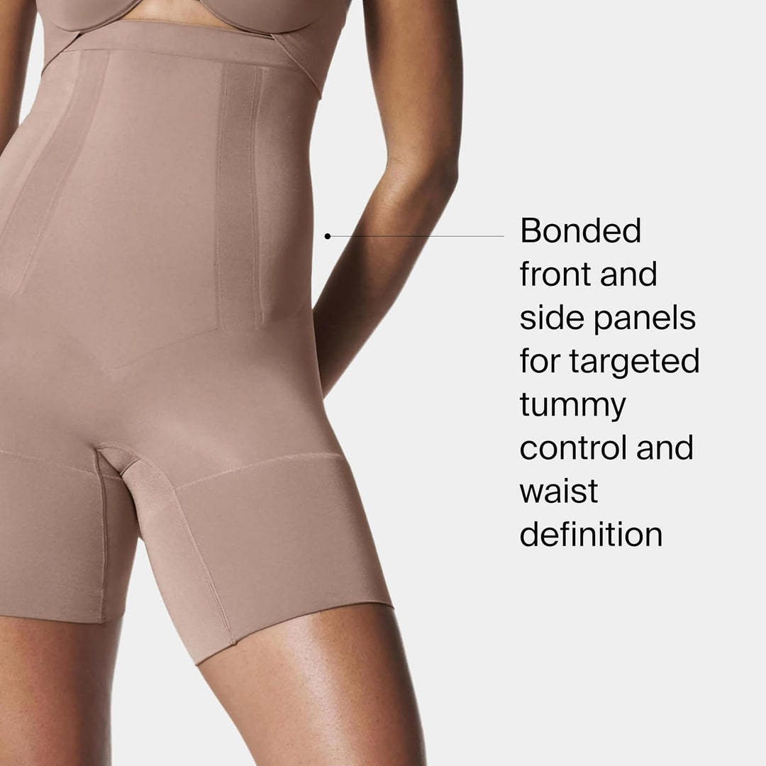 Spanx Damen High-Waisted Mid-Thigh Short Formender Body (1er Pack) S Café Au Lait, S Café Au La