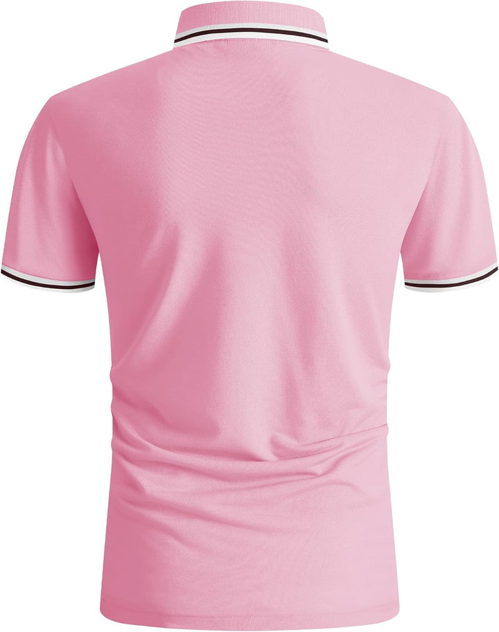 SPEEDRUN Polo Shirt Tshirt Herren Kurzarm Polohemd für Herren mit Brusttasche Slim Fit Sommer Schnel