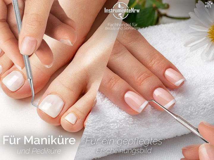 Pediküre Set mit Nagelzangen und Fusspflegeinstrumente