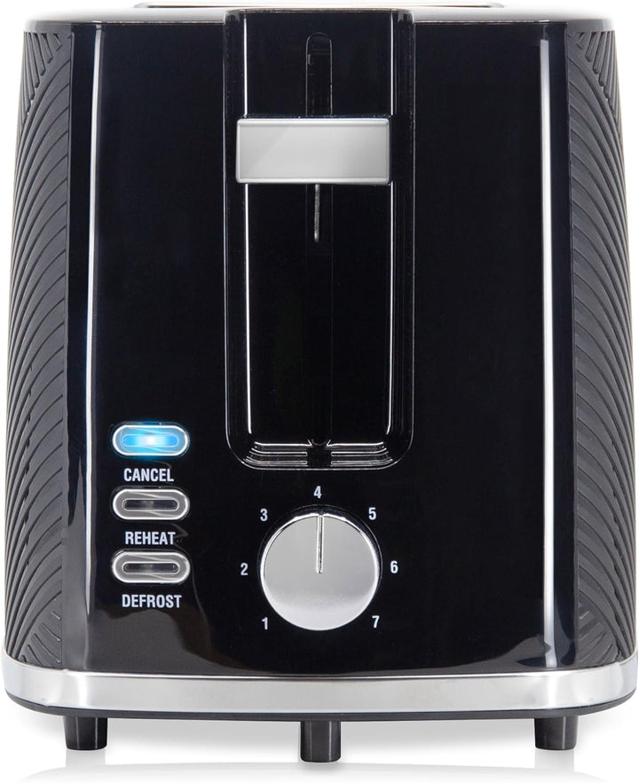 briebe Elegance Toaster mit breitem Schlitz, 2-Scheiben-Toaster, 7 Stufen, Abbrechen, Aufwärmen und